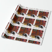 Japanischer Chin wartet auf Weihnachten Geschenkpapier (Ungerollt)