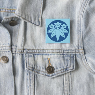 Japanischer Clan Kamakura Minamoto Montag im Blau Button