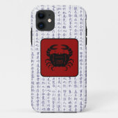 Japanischer Clan Kamon Kanji Script Crabs Case-Mat Case-Mate iPhone Hülle (Rückseite)