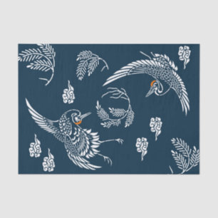 Japanischer Crane Couple Seidenpapier