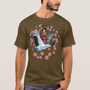 Japanischer Crane Geisha T-Shirt