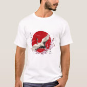 Japanischer Crane Tsuru T-Shirt (Vorderseite)