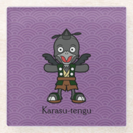 Japanischer Crow Tengu: Cartoon Yokai Glasuntersetzer