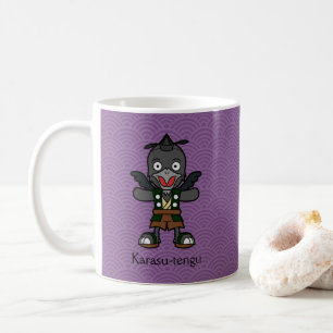Japanischer Crow Tengu: Cartoon Yokai Kaffeetasse