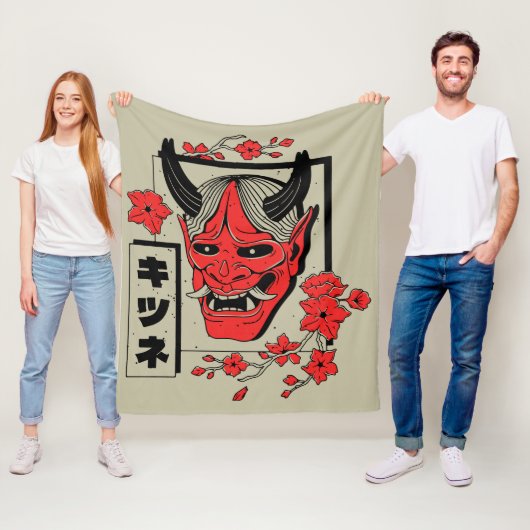 japanischer Dämon Fleecedecke (Beispiel)