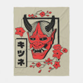 japanischer Dämon Fleecedecke (Vorderseite)