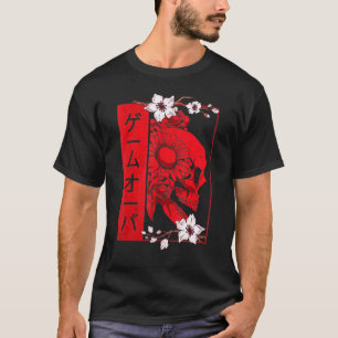 Japanischer Dämonengefecht Skull Devil Oni Harajuk T-Shirt