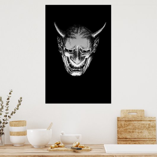 Japanischer Demon Oni Poster (Küche)