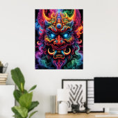 japanischer Demon Poster (Heimbüro)