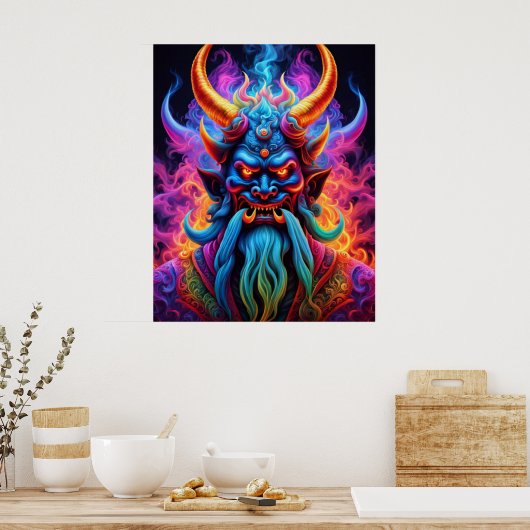 japanischer Demon Poster (Küche)
