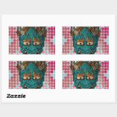 japanischer Demon Rechteckiger Aufkleber (Blatt)