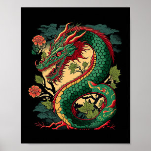 Japanischer Drache Anime Japan Chinesische Drachen Poster