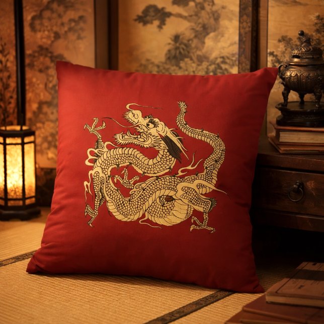 Japanischer Drache anpassbare Farben  Kissen (Von Creator hochgeladen)