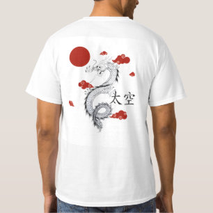 Japanischer Drache Ästhetisches Grafik T-Shirt