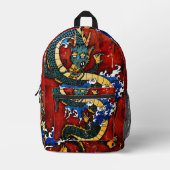 Japanischer Drache Bedruckter Rucksack (Vorderseite)