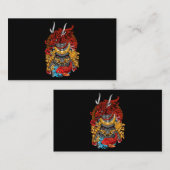 Japanischer Drache Cyberpunk Samurai Koi Fish Aest Visitenkarte (Vorne/Hinten)