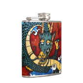 Japanischer Drache - gutes Glück Flachmann (Rechts)