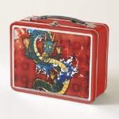 Japanischer Drache - gutes Glück Metall Brotdose (Vorderseite)