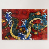 Japanischer Drache - gutes Glück Puzzle (Horizontal)