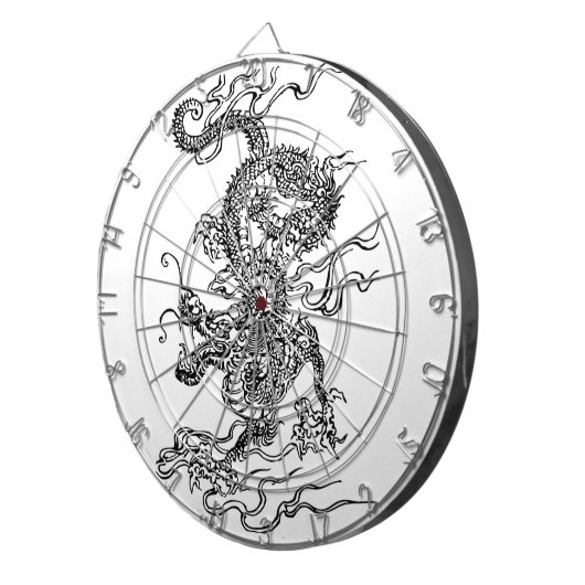 Japanischer Drache - im chinesischen Stil Dartscheibe (Vorderseite rechts)