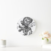 Japanischer Drache - im chinesischen Stil Runde Wanduhr (Zuhause)