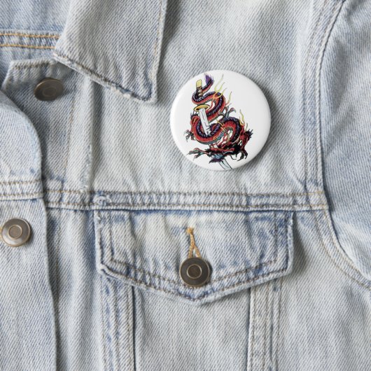 Japanischer Drache Katana Suis Riu Button (Beispiel)