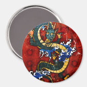Japanischer Drache Magnet (Vorderseite/Rückseite)
