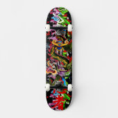 Japanischer Drache mit KanjiGraffitiSkateboard Skateboard (Vorderseite)