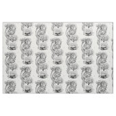 Japanischer Drache mit Schwertgewebe Katana Stoff (Fat Quarter (45,7 x 55,9 cm))