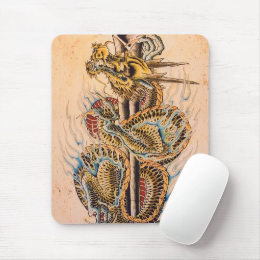 Japanischer Drache Mousepad (Mit Mouse)