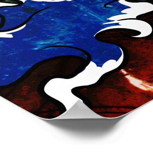 Japanischer Drache Poster (Ecke)