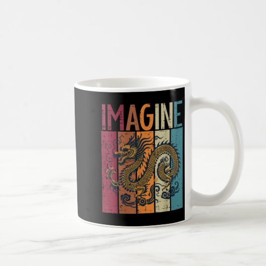 Japanischer Drache Sakura Moon Cherry Blossom Men Kaffeetasse (Rechts)