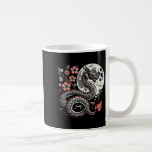Japanischer Drache Sakura Moon Cherry Blossom Men Kaffeetasse