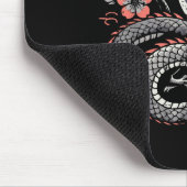 Japanischer Drache Sakura Moon Cherry Blossom Men Mousepad (Ecke)
