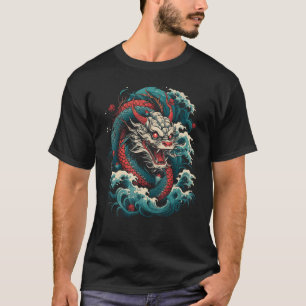Japanischer Drache Tattoo Art Irezumi Japanischer T-Shirt