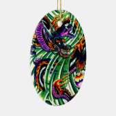 Japanischer Drache Tattoo Keramik Ornament (Rechts)
