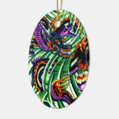 Japanischer Drache Tattoo Keramik Ornament (Links)