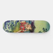 Japanischer Drache Tattoo Samurai Warrior Skateboa Skateboard (Horizontal)
