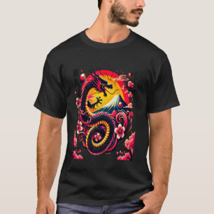 Japanischer Drache Tokio asiatischer Retro-Stil 80 T-Shirt