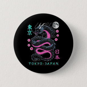 Japanischer Drache Tokio Japan 80er Asiatischer My Button