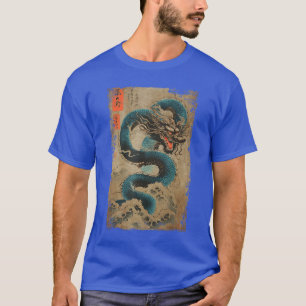 Japanischer Drache und die große Welle vor Kanagaw T-Shirt
