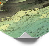 Japanischer Drache und Fuji-Berg Poster (Ecke)