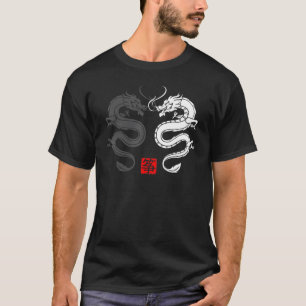 Japanischer Drache Vintag Yin Style E Boy Girl Chi T-Shirt