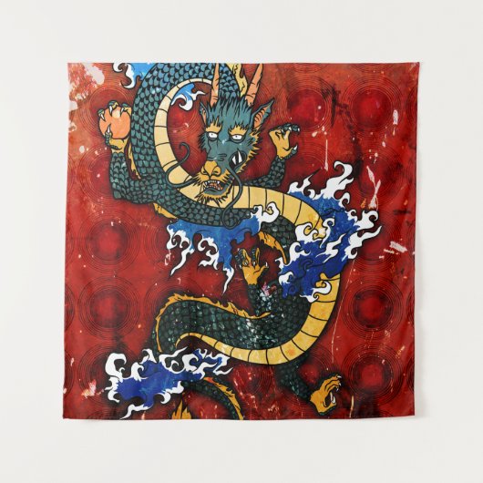 Japanischer Drache Wandteppich (Vorderseite)