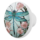 Japanischer Dragonfly Deko aus Glas Keramikknauf (Rechts)