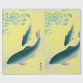 JAPANISCHER DRUCK VON FISH SWIMMING YELLOW WRAPPIN GESCHENKPAPIER (Flach)