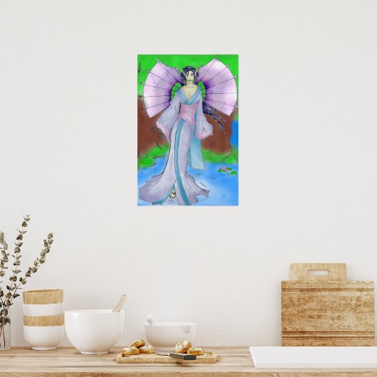 Japanischer Elf Print Poster (Küche)