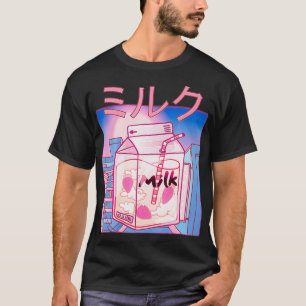 Japanischer Erdbeermilch Shake Kawaii T-Shirt