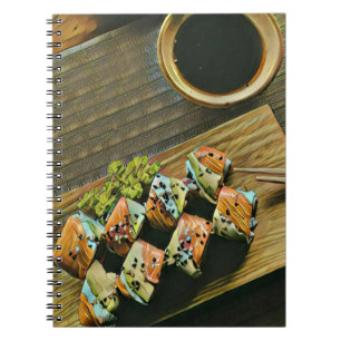 Japanischer Essen Sushi Liebhaber Notizblock