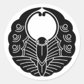 Japanischer Familienwappen-Butterfly Runder Aufkleber (Vorderseite)